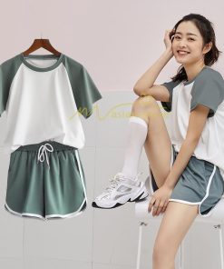 セットアップ | ルームウェア レディース 部屋着 リラックス 上下セット イージーパンツ スポーツスーツ ポケット付 2点 Tシャツ 半袖 ショートパンツ ゴム仕様