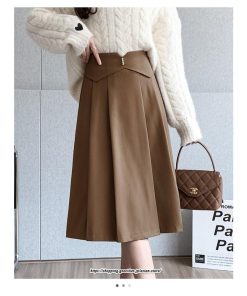 スカート | 膝丈 ひざ丈 秋冬新作 ミモレ丈 Aライン キレイめ 着痩せ 2022新作 通勤 通学 20代 30代 50代 秋服A 大人フェミニン 40代 ナチュラル