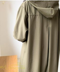 シャツワンピース | チェスターコート ワンピース 着痩せ 春 秋 レディース アウター コーデ 前開き 無地 フリーサイズ 体型カバー ゆったり フード付き ロング丈