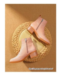 ショートブーツ | 大きいサイズ26.5cm レディース 上品 ブーツ 秋冬 春 チャンキーヒール 太ヒール 黒ブーツ シンプル ミドルヒール 大人 サイドファスナー