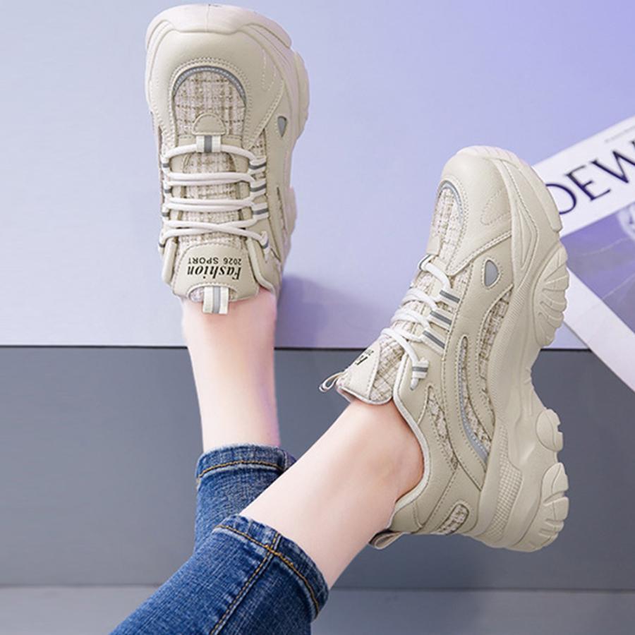 シューズ | ダッドスニーカー レディース 韓国風厚底