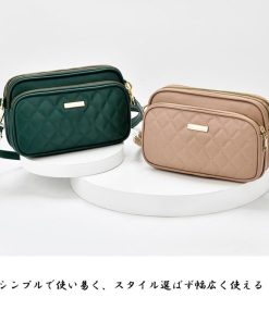 ショルダーバッグ | 3ポケット 大人 キルティングバッグ 斜めがけ 軽量 レディース コンパクトバッグ マザーズバッグ
