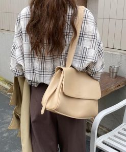 ショルダーバッグ | シンプル 韓国風 2way肩掛けバッグ 斜めがけバッグ 通学 フェイクレザー フリップバッグ レディース 通勤