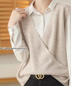 ベスト | ニットニット 2way 羽織り レディース セーター ジレ ノースリーブ 秋物 Vネック 羽織る エレガント トップス 20代 ライトアウター カワイイ