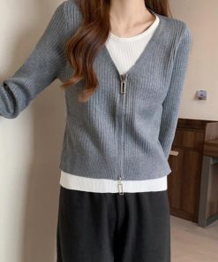 ニット・セーター | レイヤード風ニットトップス バイカラー