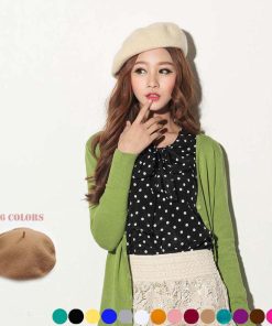 ベレー帽 | ベレー帽ニット/レディース帽子秋冬帽子レディースベレー帽全14色イエロー