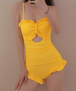 ビキニ | 韓国風ワンピース水着体型カバー大人可愛い