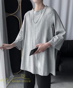 Tシャツ | メンズ 無地 大きいサイズ カットソー 上品 7分袖 サマートップス ゆったり 日常感 メンズスタイル シンプル 体型カバー カッコウイイ