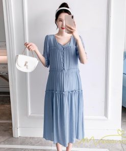 ワンピース | マタニティ ママ服 シフォン マキシレディース 産前 産後 マタニティ服 薄手 無地 マタニティウェア キレイめ お出かけ