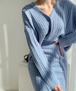 セットアップ | ケーブルニットセットアップレディース秋冬