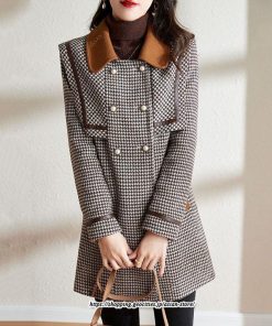 コート・ジャケット | アウター ジャケット テーラード シングル オフィス レディース 秋 20代30代40代50代 ラシャ テーラードジャケット グレンチェック ダブルブレスト