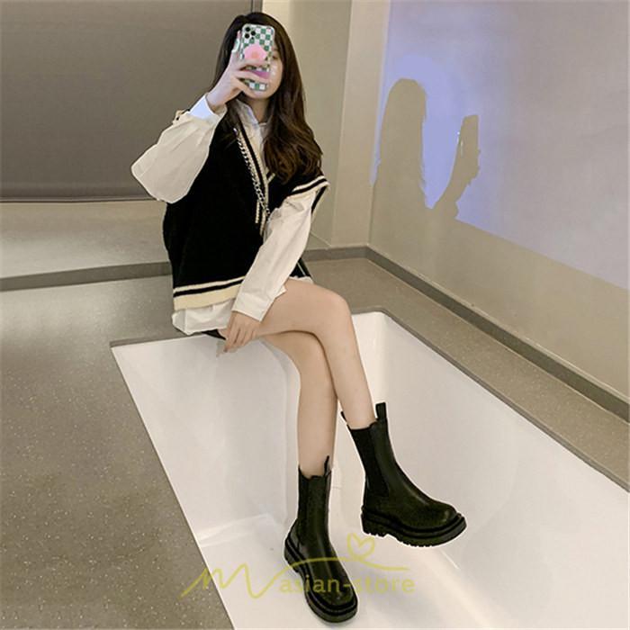 ミドルブーツ | ブーツ レディース グランドトゥ サイドゴア 裏起毛 痛くない 履きやすい 柔らかい 滑らない 通勤 通学 オフィス 美脚 2022新作 OL アウトドア