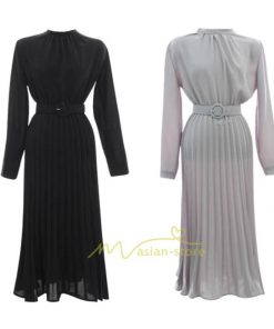 マキシ | ワンピース レデイース ロング丈 長袖 プリーツ ベルト付き 春夏 おしゃれ きれいめ 通勤 二次会 大人 20代 着痩せ 秋新作 30代 40代 エレガント カジュアル