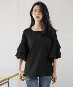 シャツ・ブラウス | ブラウス レディース  6色 きれいめ 40代 春秋 上品 無地 ブラウス 半袖 ゆったり オシャレ 韓国風 通勤 30代 50代 大人 カジュアル お出かけ 着痩せ 夏物