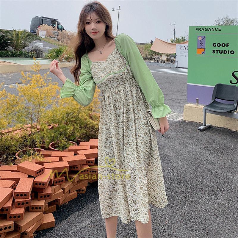 マキシ | ワンピース レディース ゆったり 長袖 オシャレ 呼ばれ 韓国風 二次会 同窓会 通勤 ロング丈 新春 カジュアル 体型カバー 20代30代40代 着痩せ きれいめ ロング