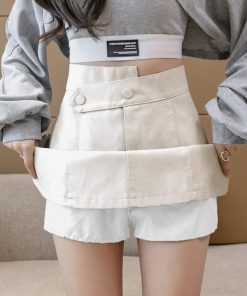 ミニスカート | PUレザー ハイウエスト