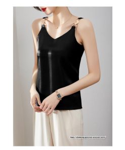 キャミソール タンクトップ | キャミソール サテン インナー レディース 重ね着 キャミ サテン生地 下着 肌着 ノースリーブ 光沢感のあるキャミソール 春 滑らかな手触り トップス 夏 秋