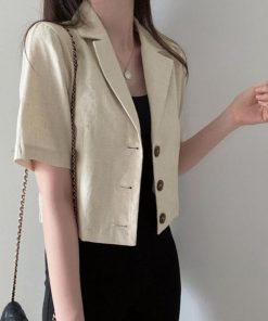 テーラードジャケット | 半袖 クロップド丈