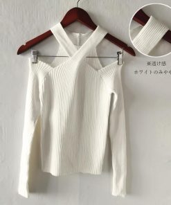 Tシャツ・カットソー | ニットトップス ホルターネック 肩出し