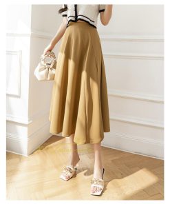 スカート | ハイウエスト ロングレトロ Aライン女性 マキシ丈ボトムス 春秋 夏 お洒落 カジュアル 2022 エレガント 20代30代40代 通勤