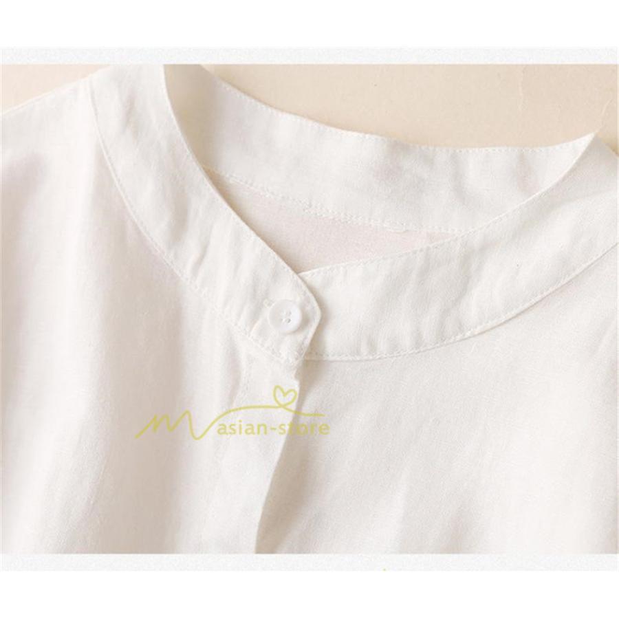 ミディアム | シャツワンピ 2WAY カーディガン 長袖 ロング 無地 体型カバー ワンピース アウター レディース ロングシャツ チュニック トップス 綿麻混ワンピース 冷房対策