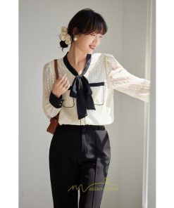 シャツ・ブラウス | ブラウス シャツ レディース 40代 上品 ブラウス きれいめ 通勤 OL ビジネス ゆったり リボン レース 秋服 オフィス キレイめ 20代30代40代50代