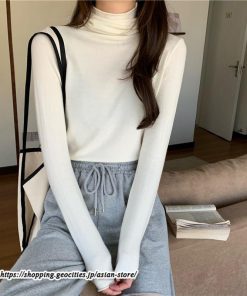 ニット・セーター | カットソー ニット レディース ハイネック 長袖 秋冬 春 トップス スリム ストレッチ インナー 無地 プルオーバー 通学通勤 長袖ニット 着痩せ 長袖カットソー
