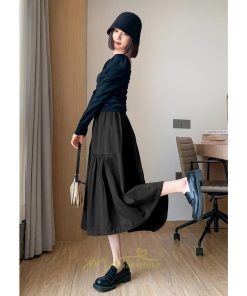 スカート | フレア フレアマキシ ロングコットン ウエストゴム マキシロング夏 秋服 ナチュラル 夏服