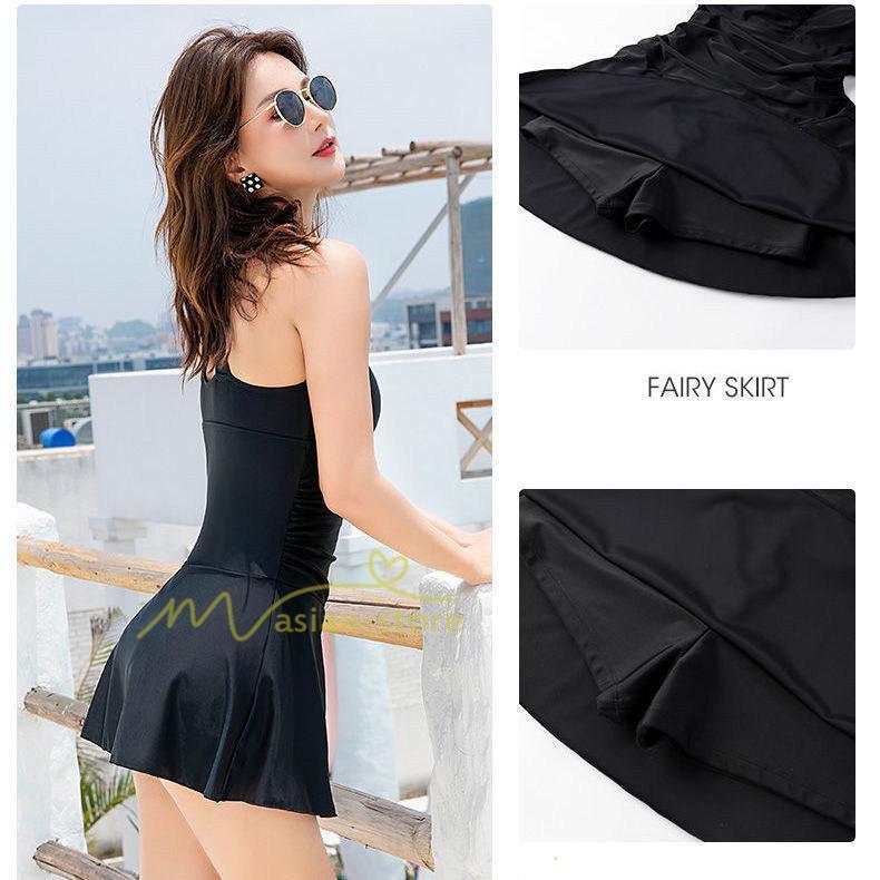 水着 | レディース ワンピース 20代 30代 40代 体型カバー ぽっちゃり 露出控えめ バッククロス 黒 セクシー リゾート 体型カバー 着痩せ 温泉水着 カジュアル