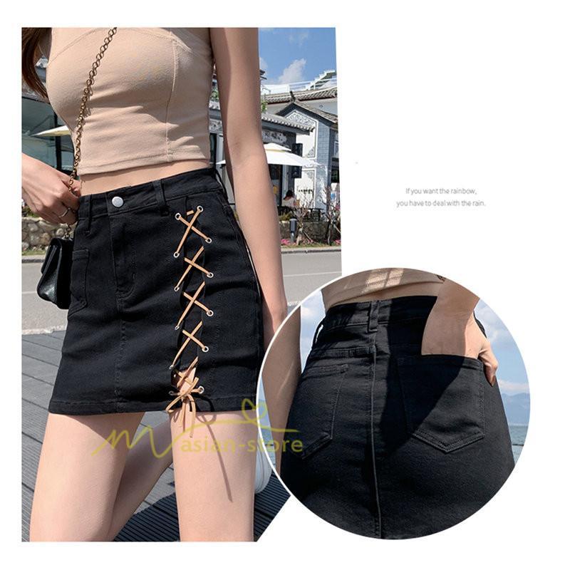 ショートパンツ | スカート風レディースデニムショーパン ハイウエスト 短パン 20代30代40代 カジュアル 通勤通学