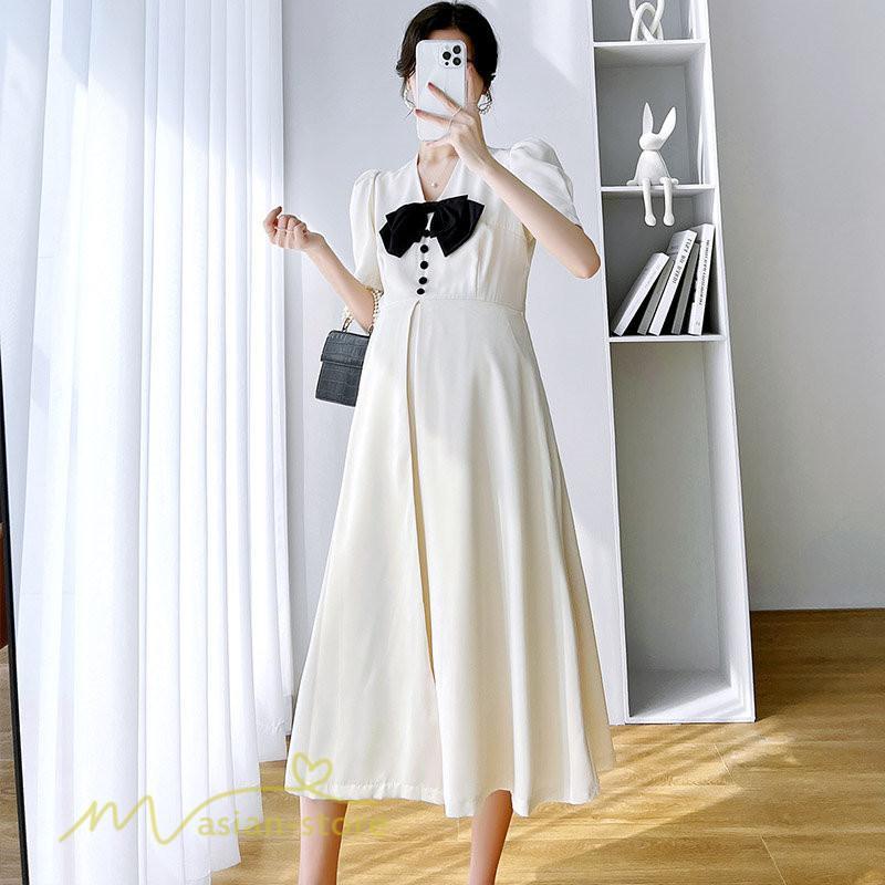 ワンピース | マタニティ妊婦服 フレア 夏新作 サマーマタニティウェア 上品 Aラインゆったり 妊婦 マタニティ シンプル お出かけ 着痩せ