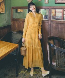 マキシ | リゾートワンピース レディース ロング丈 長袖 Aライン 旅行用 大人 可愛い お洒落 ふんわり フェミニン かわいい 春夏秋 SNS映え お出かけ きれいめ