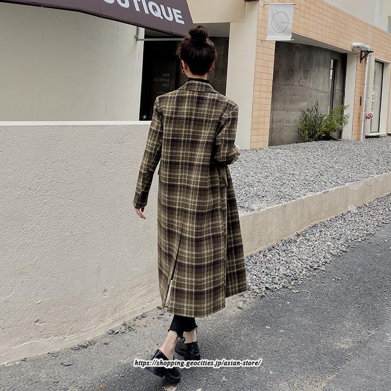 コート・ジャケット | コート レディース アウター チェスターコート ロング丈 ジャケット ロングジャケットコート 2022新作 チェック柄 厚手 ラシャ カジュアル