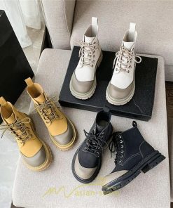 ショートブーツ | ブーツ レディース シューズ 厚底 おしゃれ  編み上げブーツ 2022トレンド 黒 黄色 灰色 歩きやすい 通学 通勤 旅行 外出 お出かけ デート