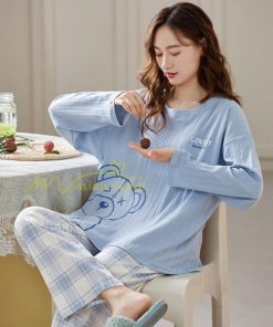 パジャマ ルームウェア | パジャマ ルームウェア レディース 春秋 長袖 パジャマ 綿ルームウェア 20色 上下セット 可愛い ナイトウェア Tシャツ 寝巻き 室内着 ホームウェア ロングパンツ