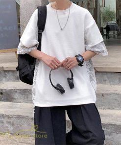 Tシャツ | メンズ 半袖 シンプル 半袖tシャツ クルーネック カジュアル 重ね着風 切り替え カッコウイイ 夏新作 カットソー ゆったり 20代 40代 体型カバー 30代