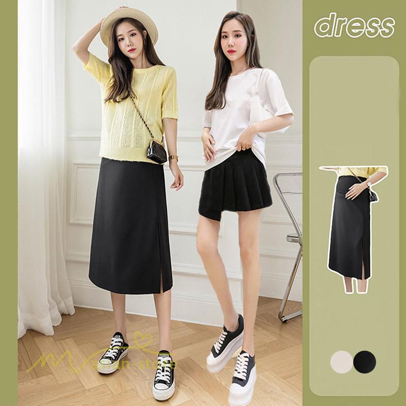 スカート | マタニティレディース 裾口スリット 上品 マタニティウェア 春 夏 大きいサイズ 無地 ウエスト調整 産前産後 マタニティ 妊婦服 妊婦 通勤