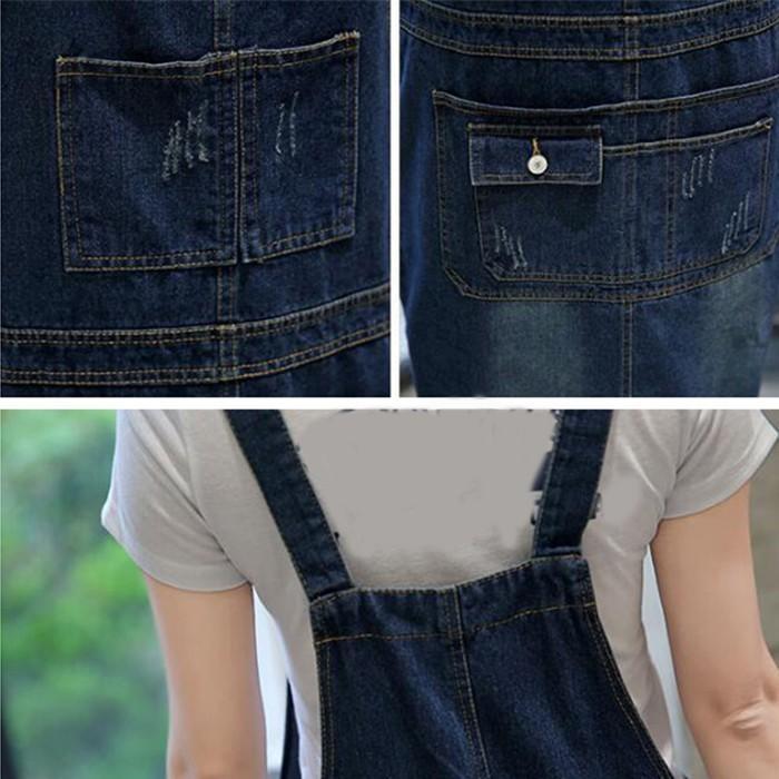 オーバーオール サロペット | 即日発送オーバーオール サロペットスカート ジャンパースカートデニムサロペットオールインワン 膝丈デニムワンピ 大きいサイズ レディースボトムス着痩せ