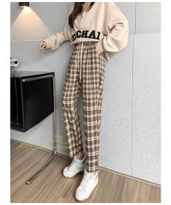 ワイドパンツ | レディース パンツ ゆったり 秋冬 コーデ カジュアル チェック柄 20代 30代 着痩せ 体型カバーロング丈 お出かけ ウエストゴム 50代 40代