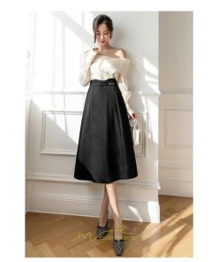 スカート | ロング 秋 秋服 レディース ボトムス ロングフレア Aライン キレイめ オシャレ フェミニン 可愛い 着痩せ 通学 お出かけ 新作 OL 通勤