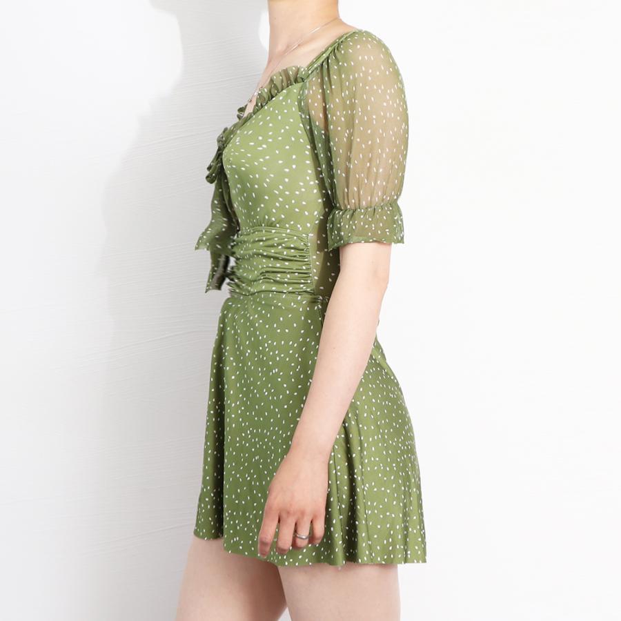 ビキニ | 水着 オールインワン 夏 パフスリーブ