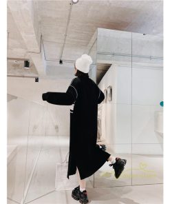 マキシ | 黒ワンピース 長袖ワンピース 秋物 レディース ロングワンピース ゆったり 大きいサイズ 裾スリット 30代40代 大人 ワンピース かわいい 通学通勤 20代50代