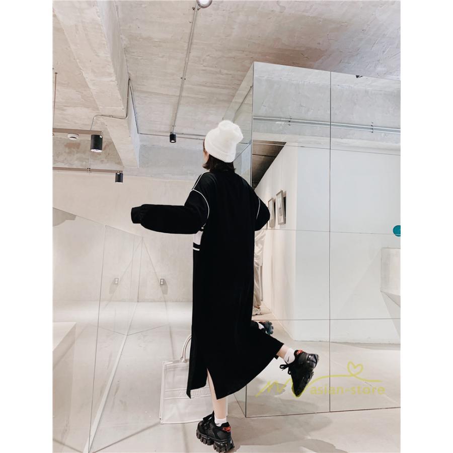 マキシ | 黒ワンピース 長袖ワンピース 秋物 レディース ロングワンピース ゆったり 大きいサイズ 裾スリット 30代40代 大人 ワンピース かわいい 通学通勤 20代50代