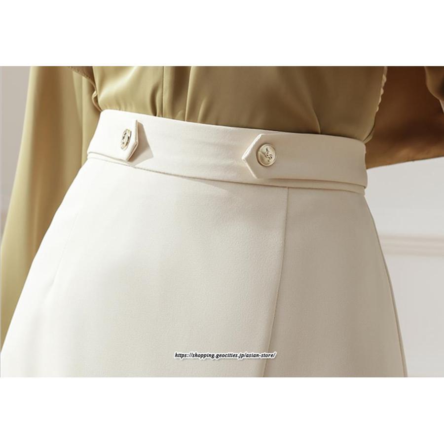 スカート | レディース ミニ膝上 マーメイド着痩せ フェミニン 優雅 上品 フリル 2022新作 韓国風 秋冬コーデ キレイめ 通勤 オシャレ 通学