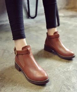 ショートブーツ | ブーツ ブーティー レザーブーティー チャンキーヒール ポインテッドトゥ シューズ 靴 スリップオン レディース 太ヒール オフィス 大人 25cm 無地 サイドゴア