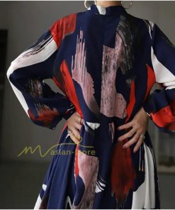 ミディアム | ロングワンピース ワンピース レディース 春 40代 キレイめ マキシ丈ワンピース 秋 長袖 夏物 プリント エレガント 20代30代 お出かけ 着痩せ カジュアル 上品