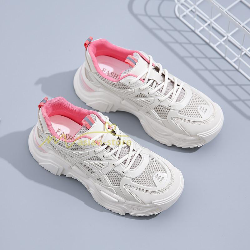 スニーカー | レディース 白 ダッドレディース 厚底 身長アップ ランニングシューズ 通気 厚底シューズ 厚底ダッドスニーカー 軽量 美脚 歩きやすい