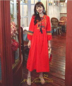 マキシ | ワンピース 個性的 ロングワンピース 細見えワンピース エスニック 綿麻 リゾート ワンピ 長袖 刺繍 カジュアル 大人 春夏秋 きれいめ 上品 ゆったり 体型カバー