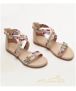 サンダル ミュール | サンダル レディース 歩きやすい ウェッジソール バックファスナー ローヒール フラットサンダル 2021年夏 ぺたんこサンダル ストラップサンダル 歩きやすい