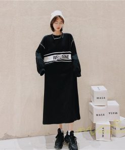 マキシ | 黒ワンピース 長袖ワンピース 秋物 レディース ロングワンピース ゆったり 大きいサイズ 裾スリット 30代40代 大人 ワンピース かわいい 通学通勤 20代50代